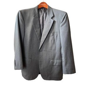 Vintage Brooks Brother Mens Sport Coat Blazer Jacket 100% Wool Gray Size 40